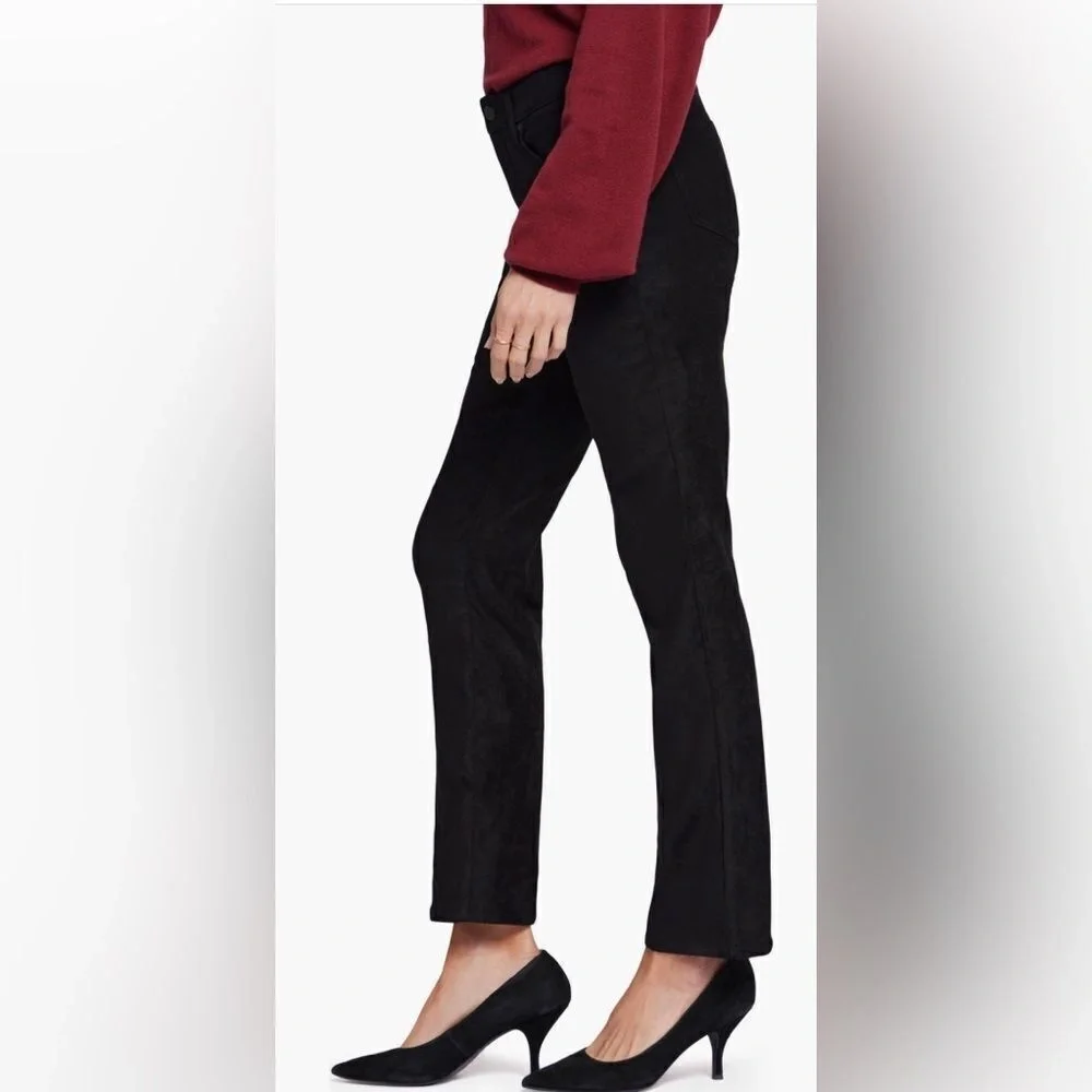NYDJ SUEDE LIKE BLACK PANTS/ LEGGINGS,‎ SIZE 14P